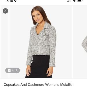 Cupcakes and cashmere tweed motorcycle jacket